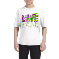 Love Mardi Gras Beads For Women Funny Carnival Par Youth Tee | Artistshot