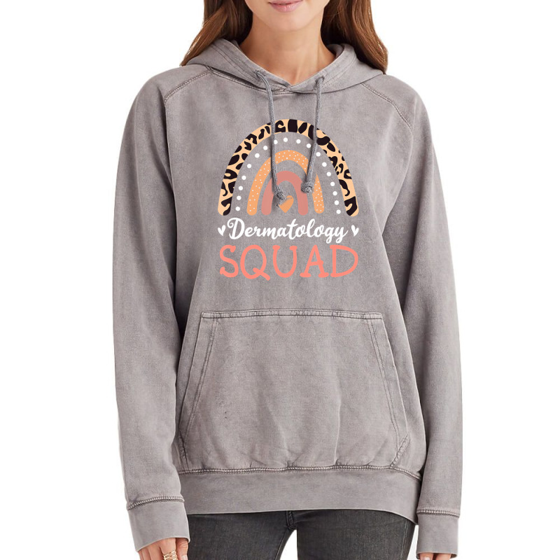 Dermatology Squad Leopard Rainbow Dermatologist Sk Vintage Hoodie | Artistshot