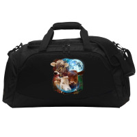 3 Moon Cow Funny Livestock Cattle Animal Lovers Ar Active Duffel | Artistshot