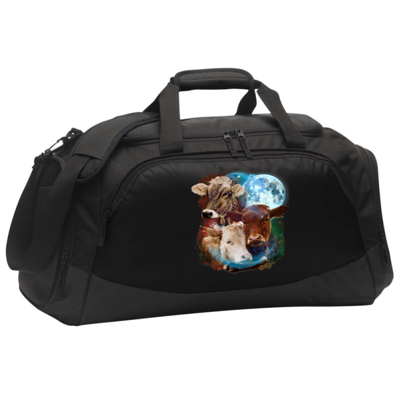 3 Moon Cow Funny Livestock Cattle Animal Lovers Ar Active Duffel | Artistshot