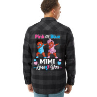 Pink Or Blue Mimi Loves You Black Baby Gender Reve Flannel Shirt | Artistshot