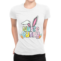 Novelty Nurse Bunny Easter Day One Hoppy Nurse Bun Ladies Fitted T-shirt | Artistshot