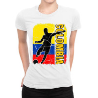 Colombian Soccer Team Colombia Flag Jersey Footbal Ladies Fitted T-shirt | Artistshot