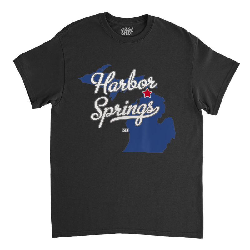 Harbor Springs Michigan Mi Map T Shirt Classic T-shirt | Artistshot