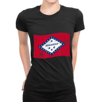 Arkansas Waving State Flag â€“Â ar Arkansan Ladies Fitted T-shirt | Artistshot