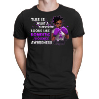 Womens Survivor Domestic Violence Awareness Purple T-shirt | Artistshot