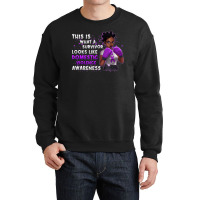 Womens Survivor Domestic Violence Awareness Purple Crewneck Sweatshirt | Artistshot