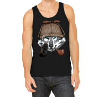 Detective Gray Wolf Spy Investigator Wildlife Wolf Tank Top | Artistshot