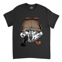 Detective Gray Wolf Spy Investigator Wildlife Wolf Classic T-shirt | Artistshot