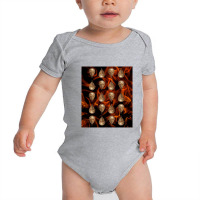 Golden Fire Smiling Mask Happy Vibe Baby Bodysuit | Artistshot