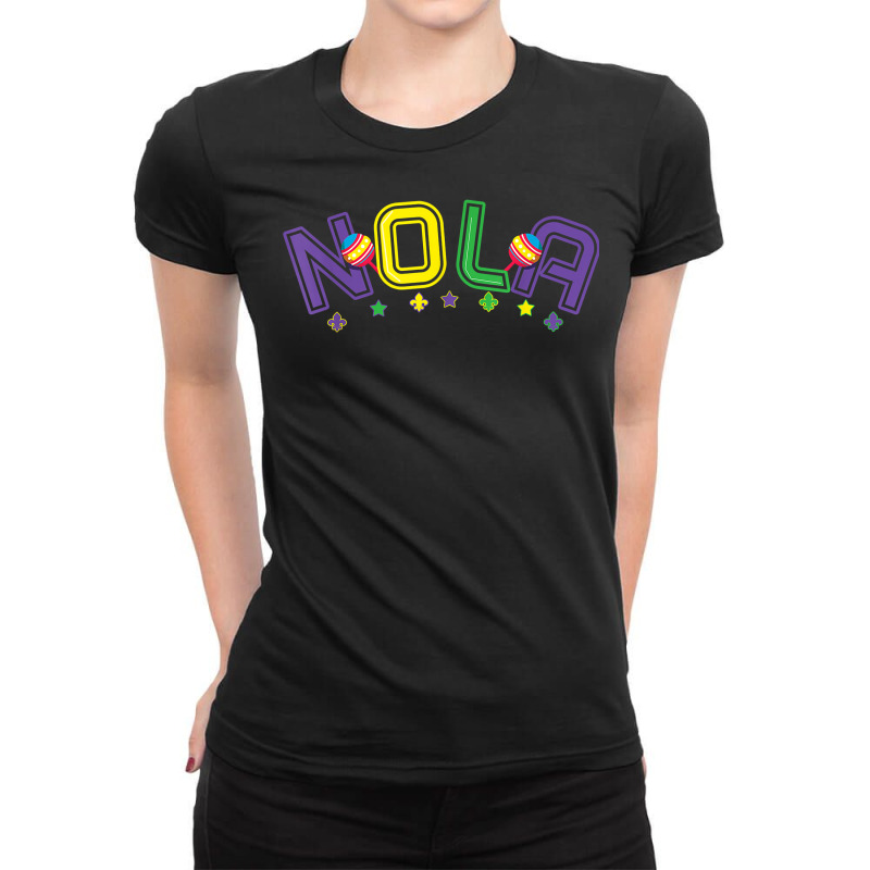 New Orleans Mardi Festival 2023 Parade Beads Mardi Ladies Fitted T-Shirt by doets | Artistshot