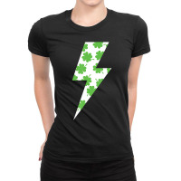 Lucky Clover Lightning Bolt Patrick Day Shirt T Sh Ladies Fitted T-shirt | Artistshot