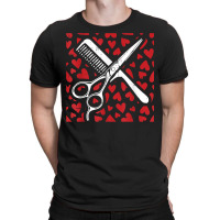 Scissor Comb Hearts Valentines Day Hair Stylist Dr T-shirt | Artistshot