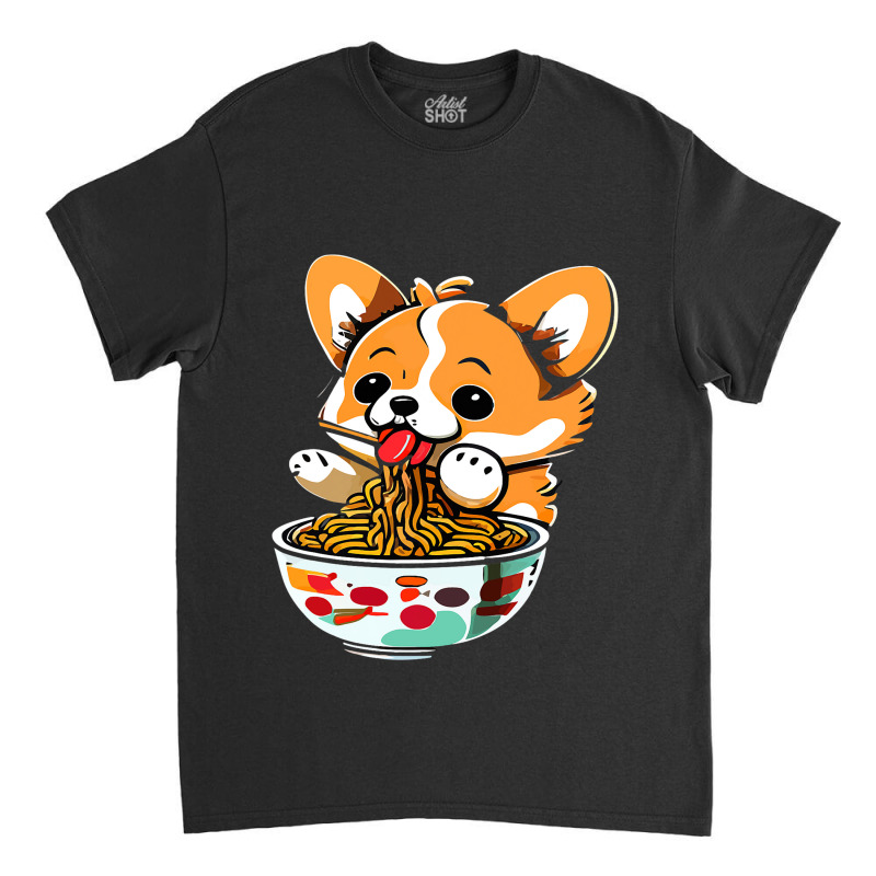 Kawaii Corgi Eating Ramen Dog Lover Manga Anime Ja Classic T-shirt by SweetCurl | Artistshot