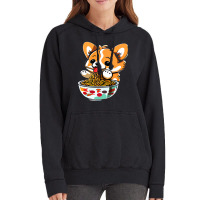 Kawaii Corgi Eating Ramen Dog Lover Manga Anime Ja Vintage Hoodie | Artistshot