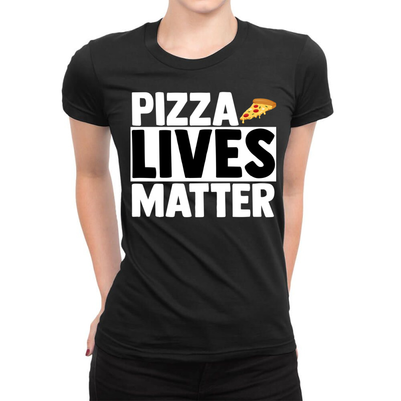 Slice Of Pizza Bistro Margarita Salami Cheese Fast Ladies Fitted T-Shirt by ChuArt. | Artistshot