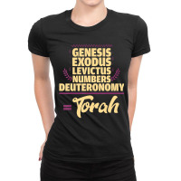 Hebrew Israelite Clothing Genesis Exodus 5 Books T Ladies Fitted T-shirt | Artistshot