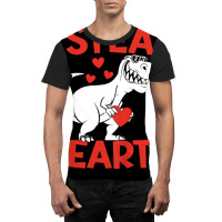 Kids Valentines Day I Steal Hearts Love Trex Dino Graphic T-shirt | Artistshot