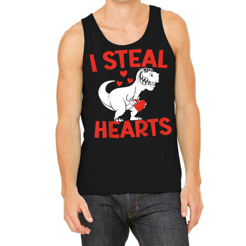 Kids Valentines Day I Steal Hearts Love Trex Dino Tank Top | Artistshot