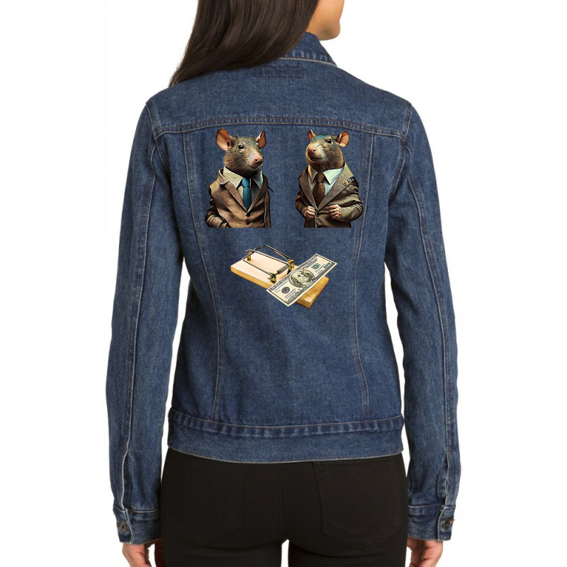 Managers Rats Co Workers Jobs Work Money Major Cor Ladies Denim Jacket by bettincam | Artistshot