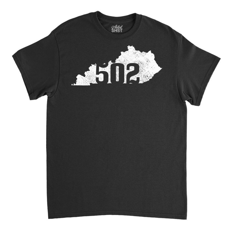 Louisville 502 Area Code Kentucky Map State Pride Classic T-shirt | Artistshot