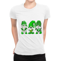 Three Gnomes Shamrock Happy St Patricks Day Family Ladies Fitted T-shirt | Artistshot