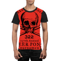 Skull & Bones Beer Pong Tournament Graphic T-shirt | Artistshot