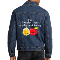 Rosh Hashanah Apples And Honey Shana Tova Jewish N Men Denim Jacket | Artistshot