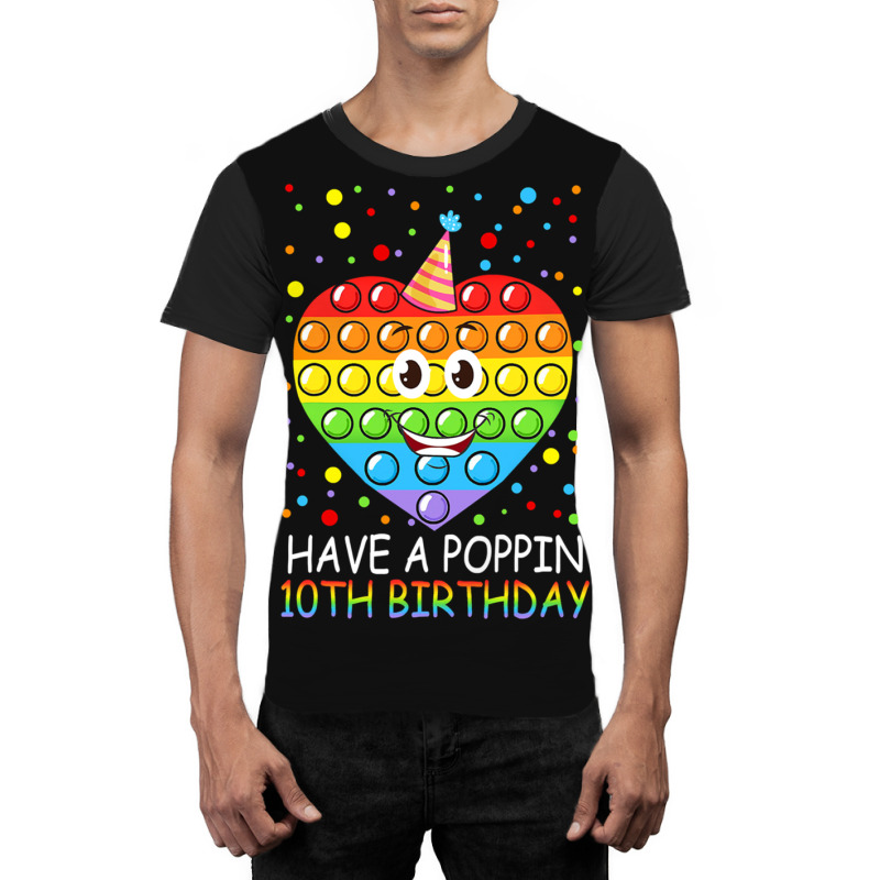 Have A Poppin 10th 10 Years Old Girls Graphic T-shirt | Artistshot