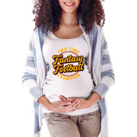 Two Time Fantasy Football Champion Champ League Dr Maternity Scoop Neck T-shirt | Artistshot