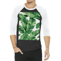 Tropical Banana Leaves 3/4 Sleeve Shirt | Artistshot