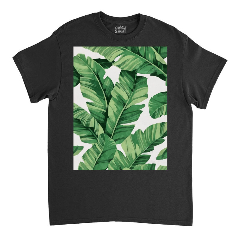 Tropical Banana Leaves Classic T-shirt by michaelmu | Artistshot