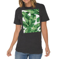 Tropical Banana Leaves Vintage T-shirt | Artistshot