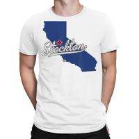 Stockton California Ca Map T Shirt T-shirt | Artistshot