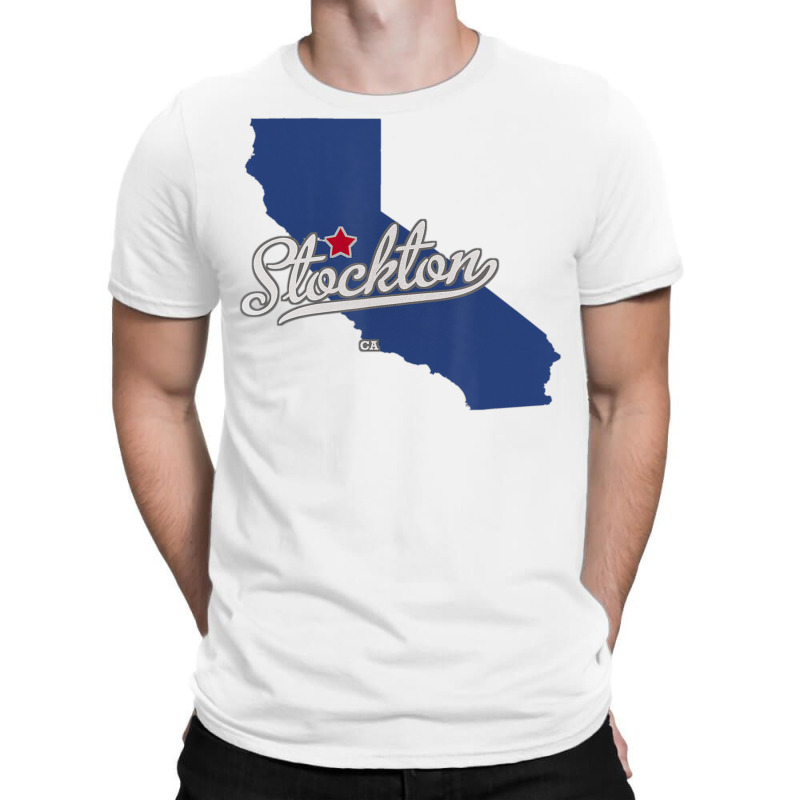 Stockton California Ca Map T Shirt T-Shirt by voutsro | Artistshot