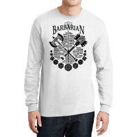 Rpg Class Series Barbarian   Black Version Long Sleeve Shirts | Artistshot