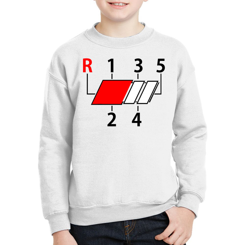 Rs Shift Knob Blank White Edition Youth Sweatshirt by nextmoon | Artistshot