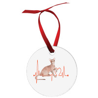 Oriental Cat Heartbeat Ekg Cat Mom Cat Dad Cat Lov Ornament | Artistshot