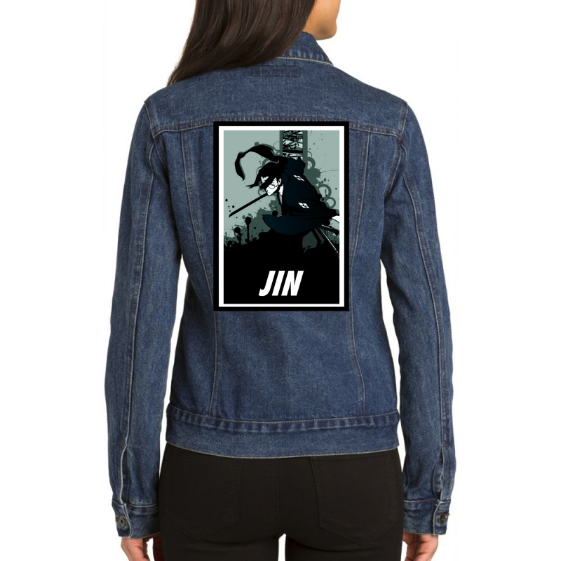 Samurai Champloo   Jin Celeb Ladies Denim Jacket by sanjoolecpal | Artistshot