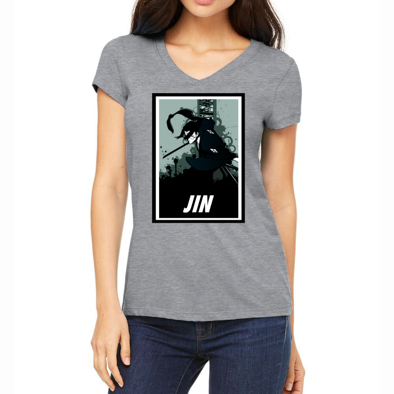 Samurai Champloo   Jin Celeb Women's V-Neck T-Shirt by sanjoolecpal | Artistshot