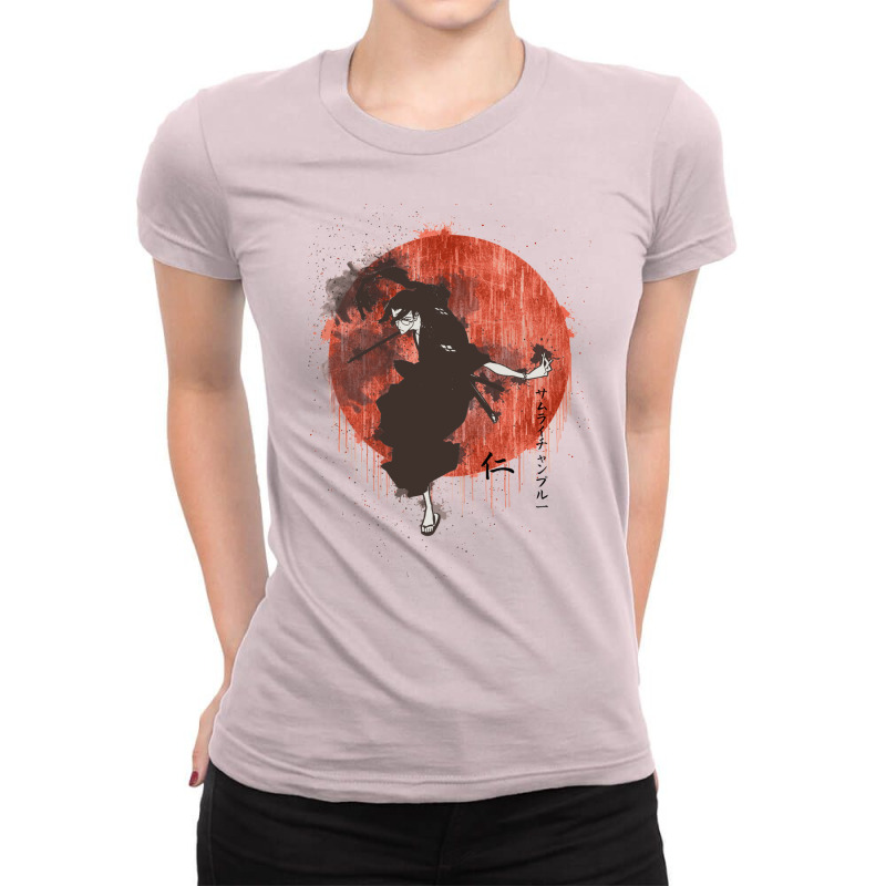 Samurai Champloo   Jin Japan Sun Ladies Fitted T-Shirt by sanjoolecpal | Artistshot