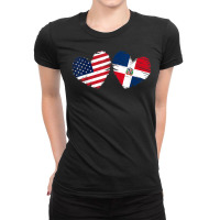 Usa Dominican Republic Flag Heart Dominican American T Shirt Ladies Fitted T-shirt | Artistshot