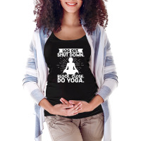 Yoga Namaste Ashtanga Om Yogi Zen Mantra Pilates ( Maternity Scoop Neck T-shirt | Artistshot