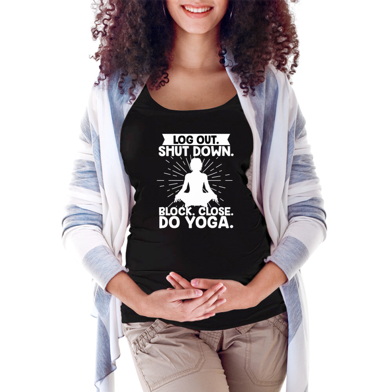 Yoga Namaste Ashtanga Om Yogi Zen Mantra Pilates ( Maternity Scoop Neck T-shirt by ChuArt. | Artistshot