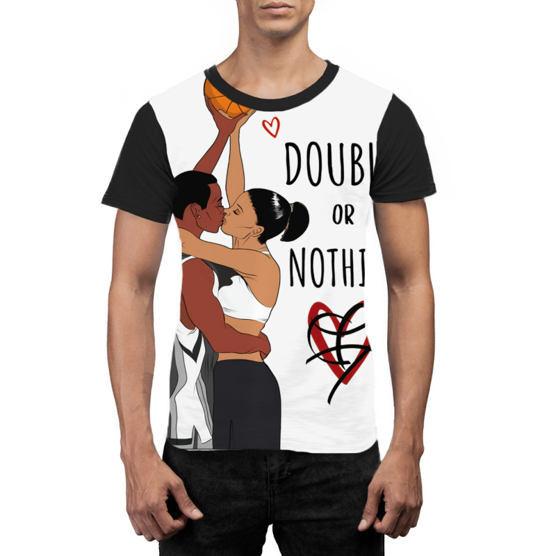 Couple Black Basketball Movies I Love You Card His Graphic T-shirt by tamicam | Artistshot