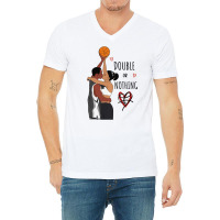 Couple Black Basketball Movies I Love You Card His V-neck Tee | Artistshot