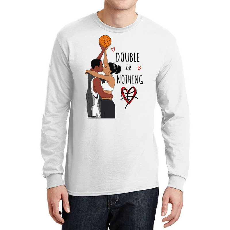 Couple Black Basketball Movies I Love You Card His Long Sleeve Shirts by tamicam | Artistshot