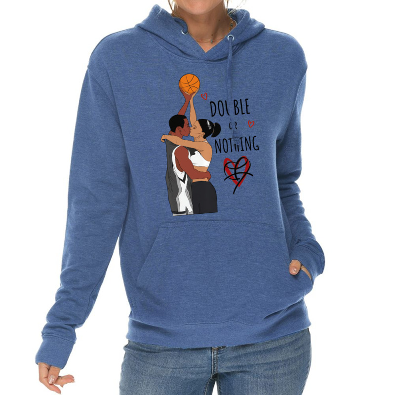 Couple Black Basketball Movies I Love You Card His Lightweight Hoodie by tamicam | Artistshot