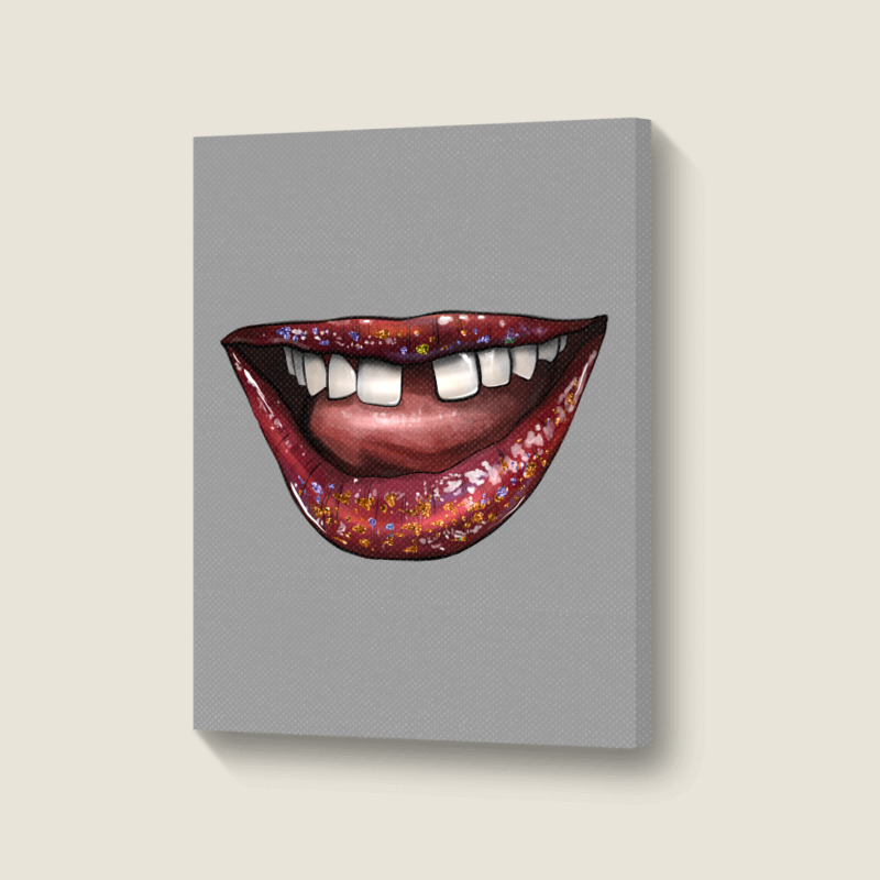 Smile With Gap Teeth Portrait Canvas Print | Artistshot