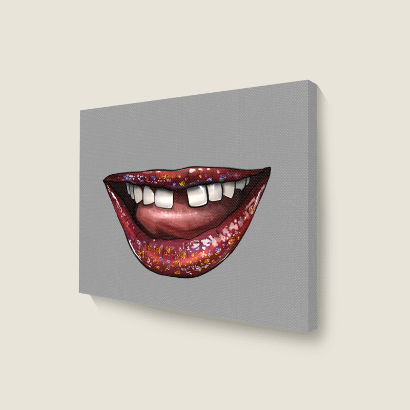 Smile With Gap Teeth Landscape Canvas Print | Artistshot